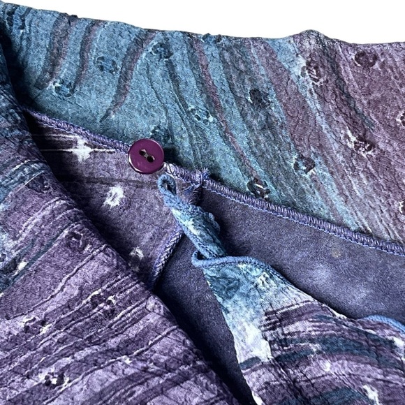 SOO HOO ARTWEAR Purple Blue Sheer Open Front Kimono Sarong Wrap Sz L/XL - Picture 10 of 16